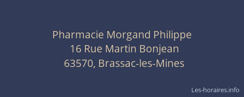 Pharmacie Morgand Philippe