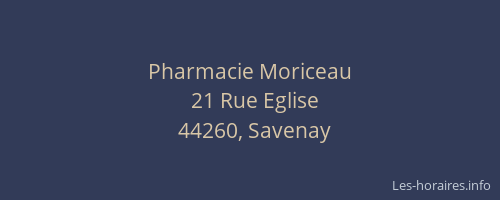 Pharmacie Moriceau