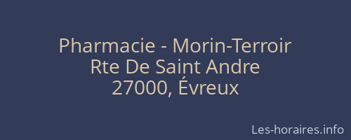 Pharmacie - Morin-Terroir