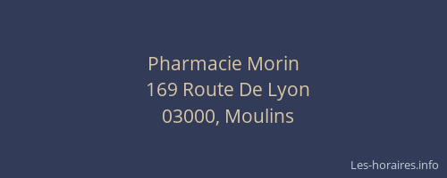 Pharmacie Morin