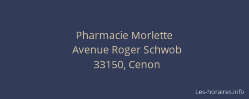 Pharmacie Morlette