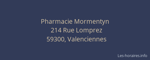 Pharmacie Mormentyn