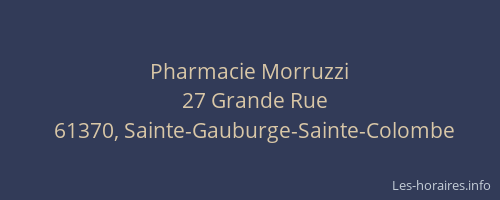 Pharmacie Morruzzi