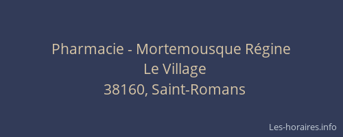 Pharmacie - Mortemousque R&eacute;gine