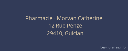 Pharmacie - Morvan Catherine
