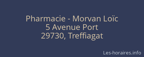 Pharmacie - Morvan Loïc