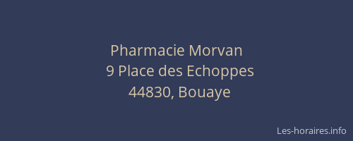 Pharmacie Morvan