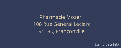 Pharmacie Moser