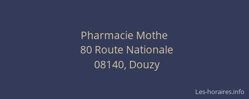Pharmacie Mothe