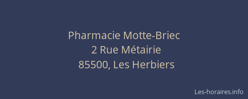 Pharmacie Motte-Briec