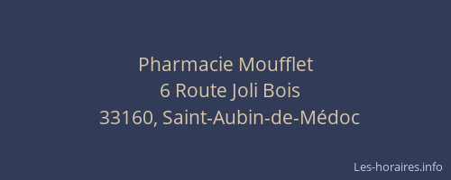 Pharmacie Moufflet