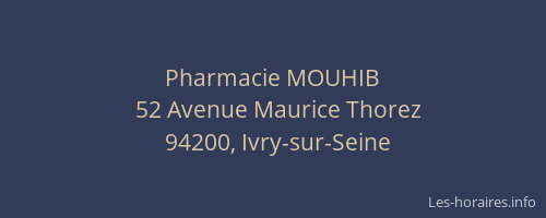 Pharmacie MOUHIB