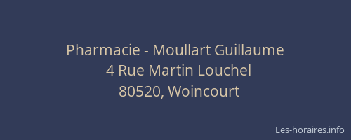 Pharmacie - Moullart Guillaume