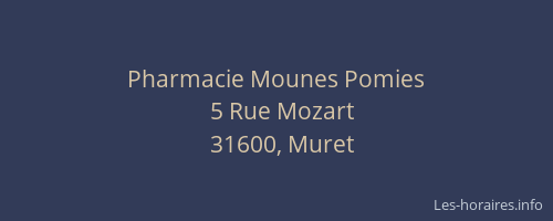 Pharmacie Mounes Pomies