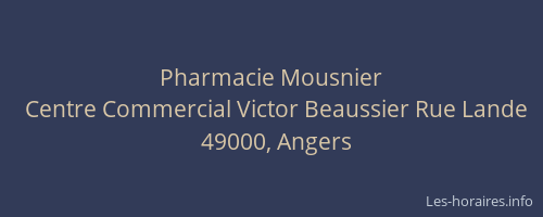 Pharmacie Mousnier