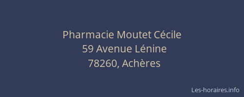 Pharmacie Moutet Cécile