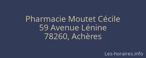 Pharmacie Moutet Cécile