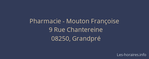 Pharmacie - Mouton Françoise
