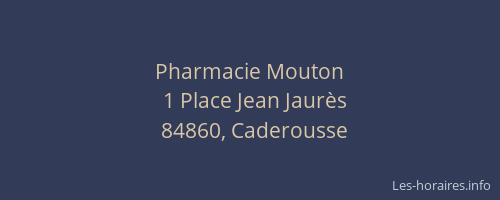 Pharmacie Mouton