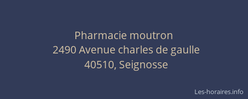 Pharmacie moutron