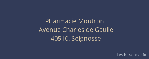 Pharmacie Moutron