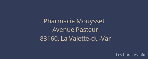 Pharmacie Mouysset