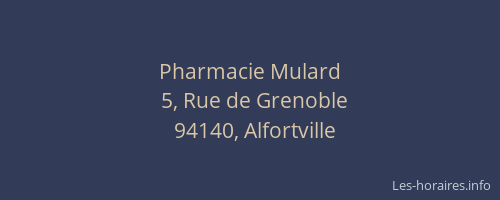 Pharmacie Mulard