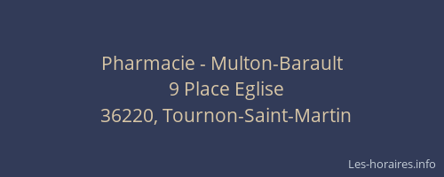 Pharmacie - Multon-Barault