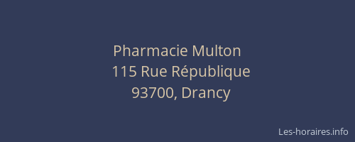 Pharmacie Multon