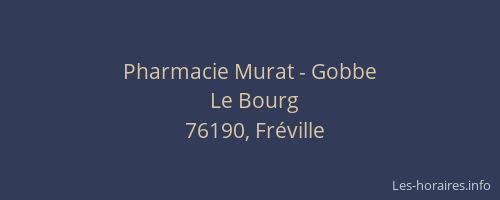 Pharmacie Murat - Gobbe