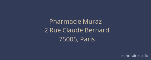 Pharmacie Muraz