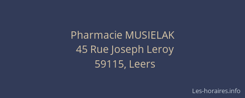 Pharmacie MUSIELAK