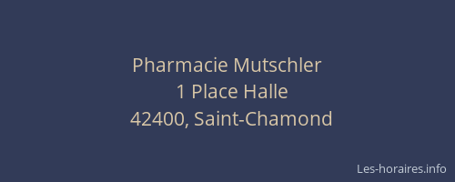 Pharmacie Mutschler