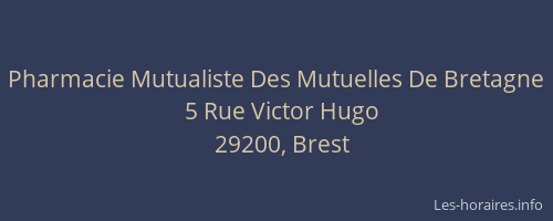 Pharmacie Mutualiste Des Mutuelles De Bretagne