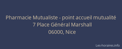 Pharmacie Mutualiste - point accueil mutualité