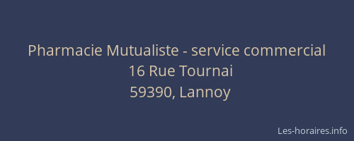 Pharmacie Mutualiste - service commercial