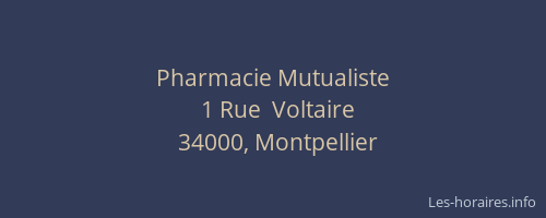 Pharmacie Mutualiste