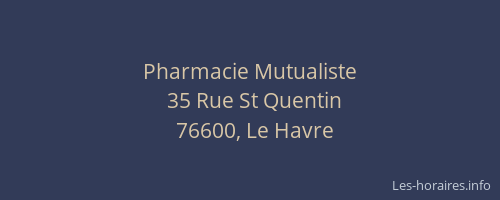Pharmacie Mutualiste