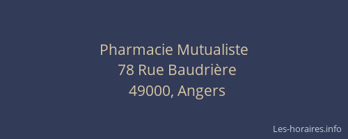 Pharmacie Mutualiste
