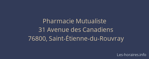 Pharmacie Mutualiste