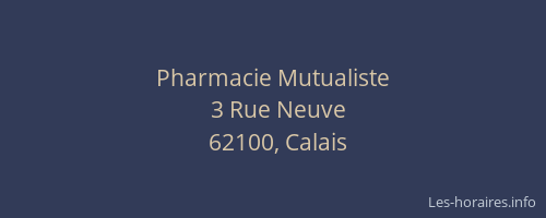 Pharmacie Mutualiste