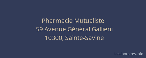 Pharmacie Mutualiste