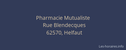 Pharmacie Mutualiste