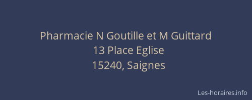 Pharmacie N Goutille et M Guittard