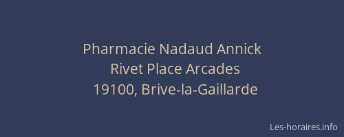 Pharmacie Nadaud Annick