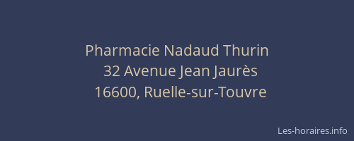 Pharmacie Nadaud Thurin