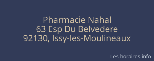 Pharmacie Nahal