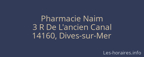 Pharmacie Naim
