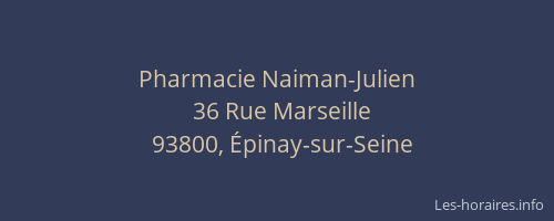 Pharmacie Naiman-Julien