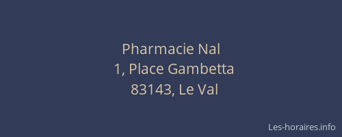 Pharmacie Nal